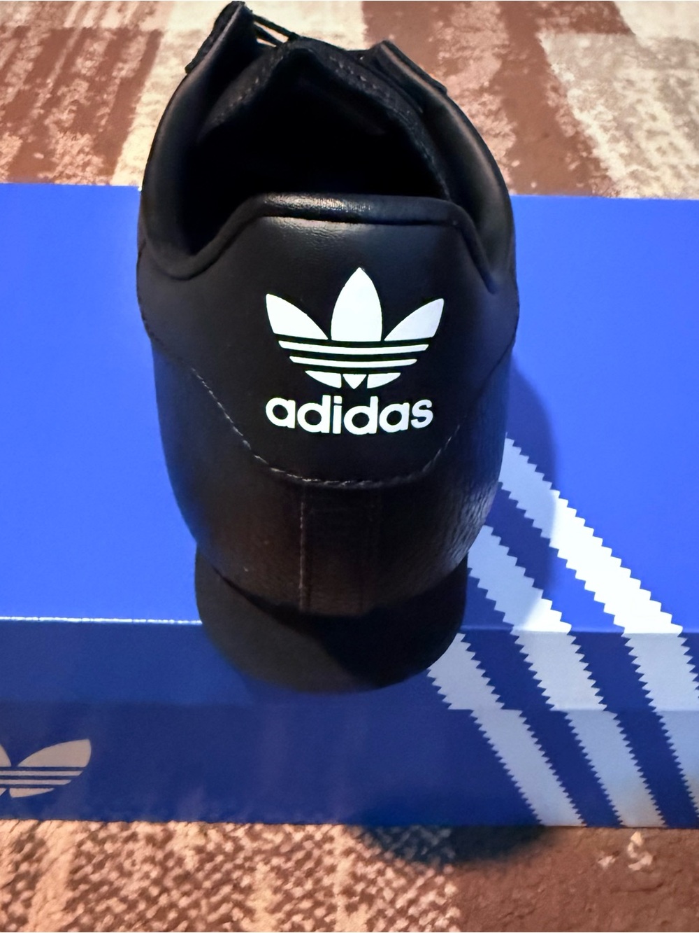 adidas Samoa Men's Black Leather Sneakers - Picture 4 of 9